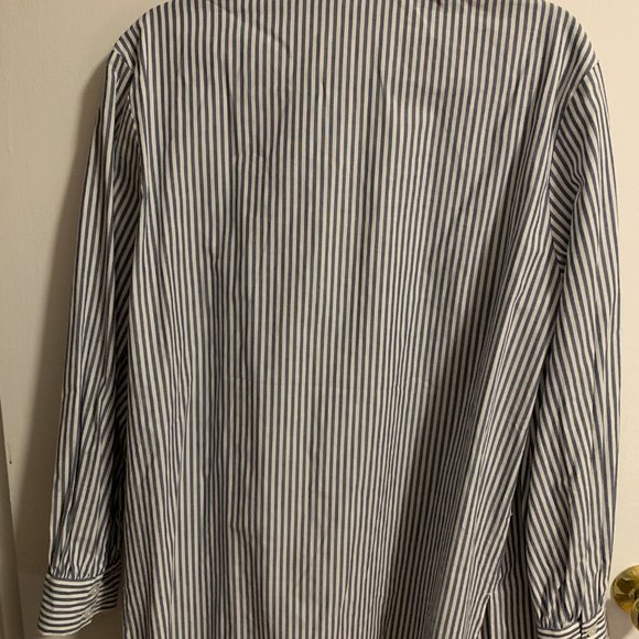 NWOT Striped button up blue and white pleione - Picture 5 of 5